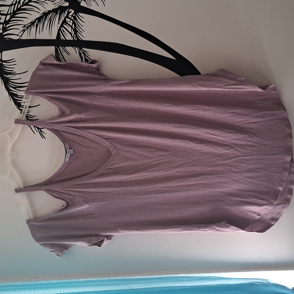 Cold Shoulder Top Size Med Purple Short Sleeve Charlotte Russe